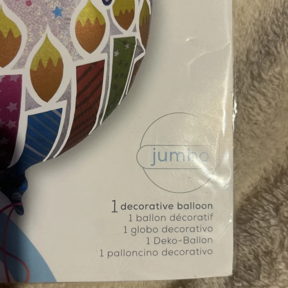 Happy Birthday Anagram Jumbo Ballon Holographic New